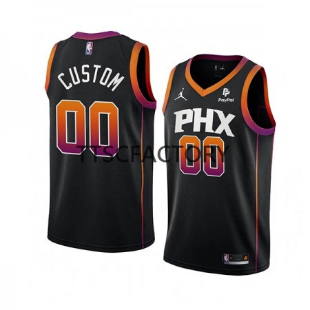 Maillot Basket Phoenix Suns Personnalisé Jordan 2022-23 Statement Edition Noir Swingman - Homme